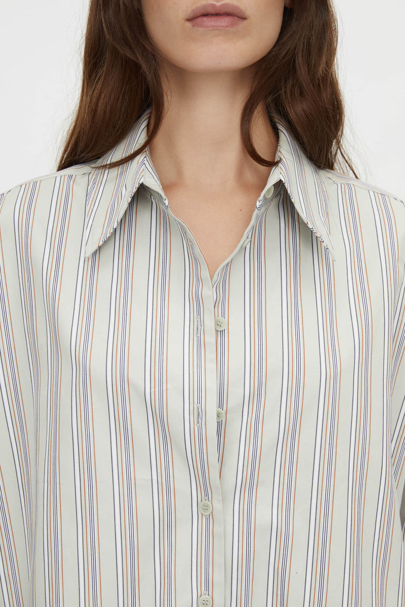 Mira Cuff Shirt - Stripes