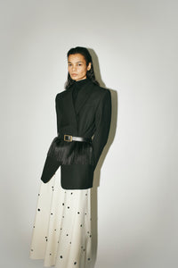 Styling view CAMILLA AND MARC Floret Blazer in Black featuring a tailored, single‑breasted silhouette.