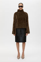 Contour Leather Skirt