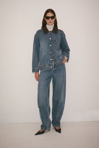 Tatum Denim Jean - CAMILLA AND MARC Tatum barrel leg low-rise denim jean in classic blue