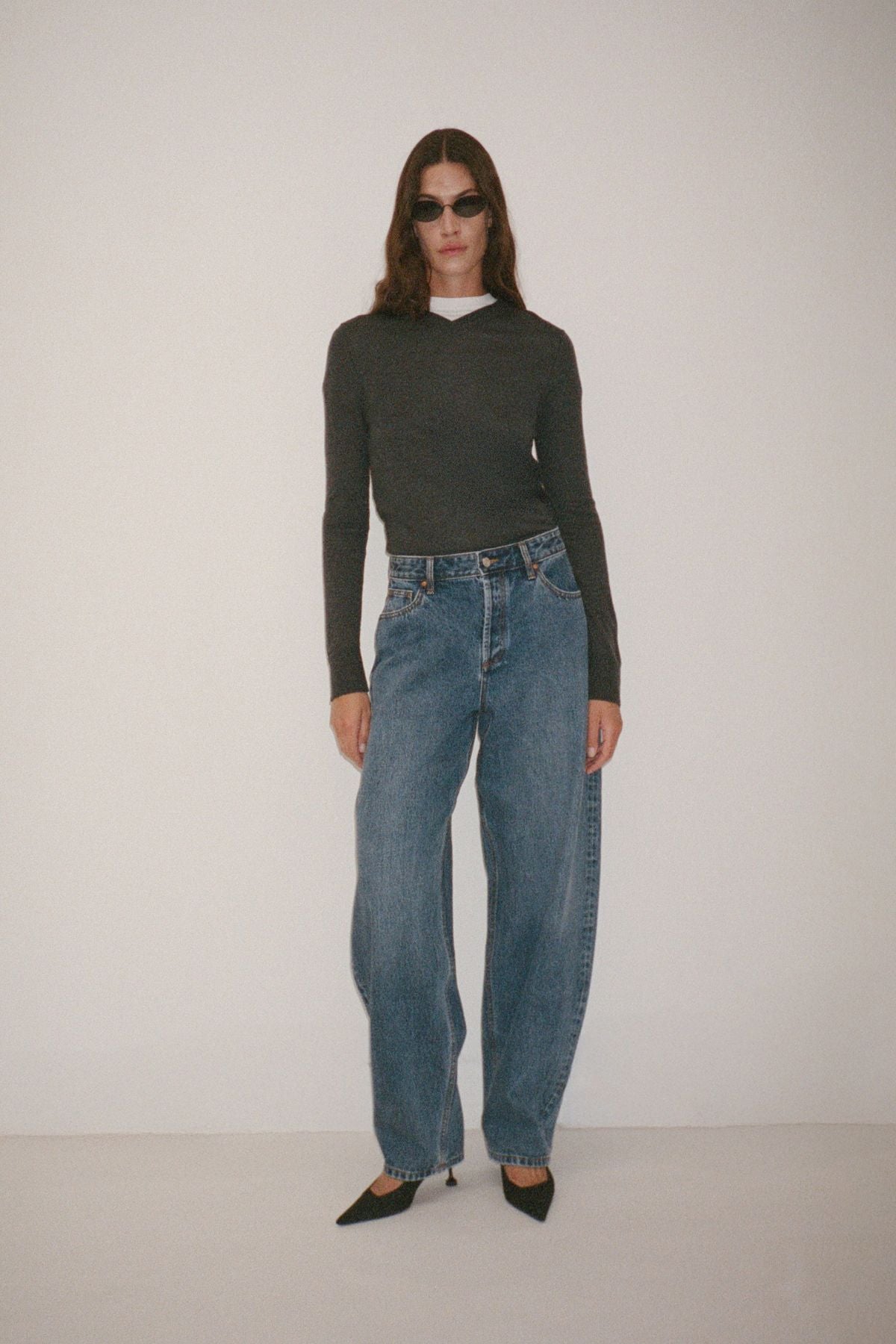 Tatum Denim Jean - CAMILLA AND MARC Tatum barrel leg low-rise denim jean in classic blue