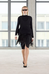 Barre High Neck Top - CAMILLA AND MARC Barre turtleneck long sleeve top in black