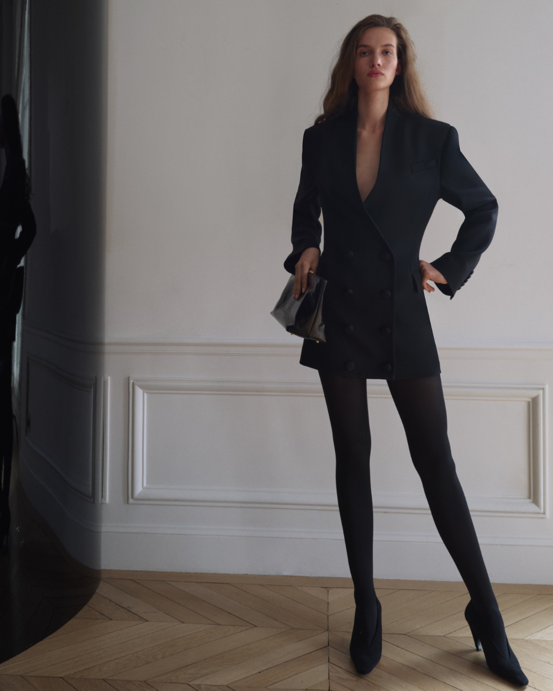 CAMILLA AND MARC PF26 Caius Tailored Mini Dress in Black