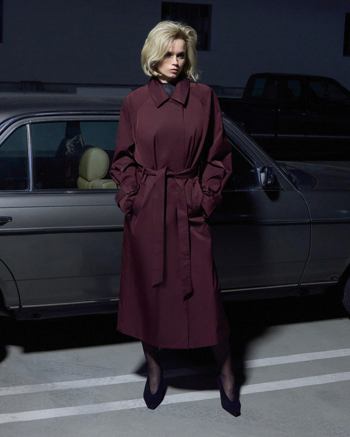 CAMILLA AND MARC PF26 Dia Trench Coat in Burgundy