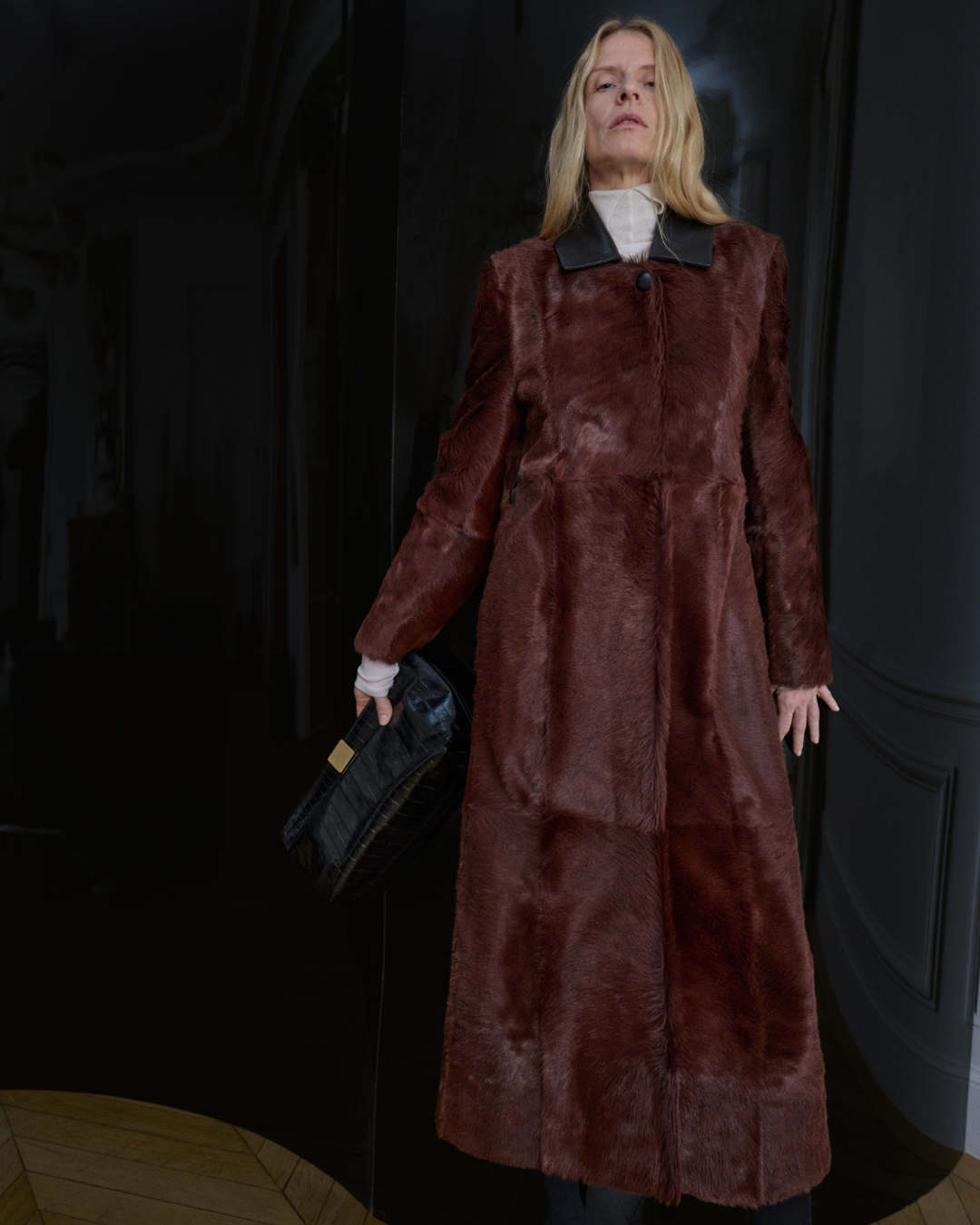 CAMILLA AND MARC PF26 Rina Coat in Chocolate Leather