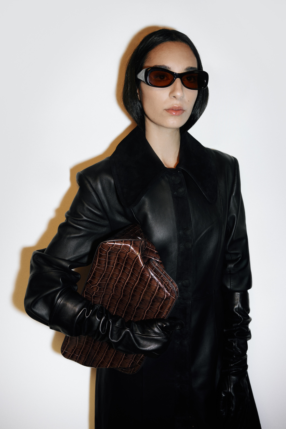 CAMILLA AND MARC SS26 Yaz Leather Coat Smart Investments Cropped