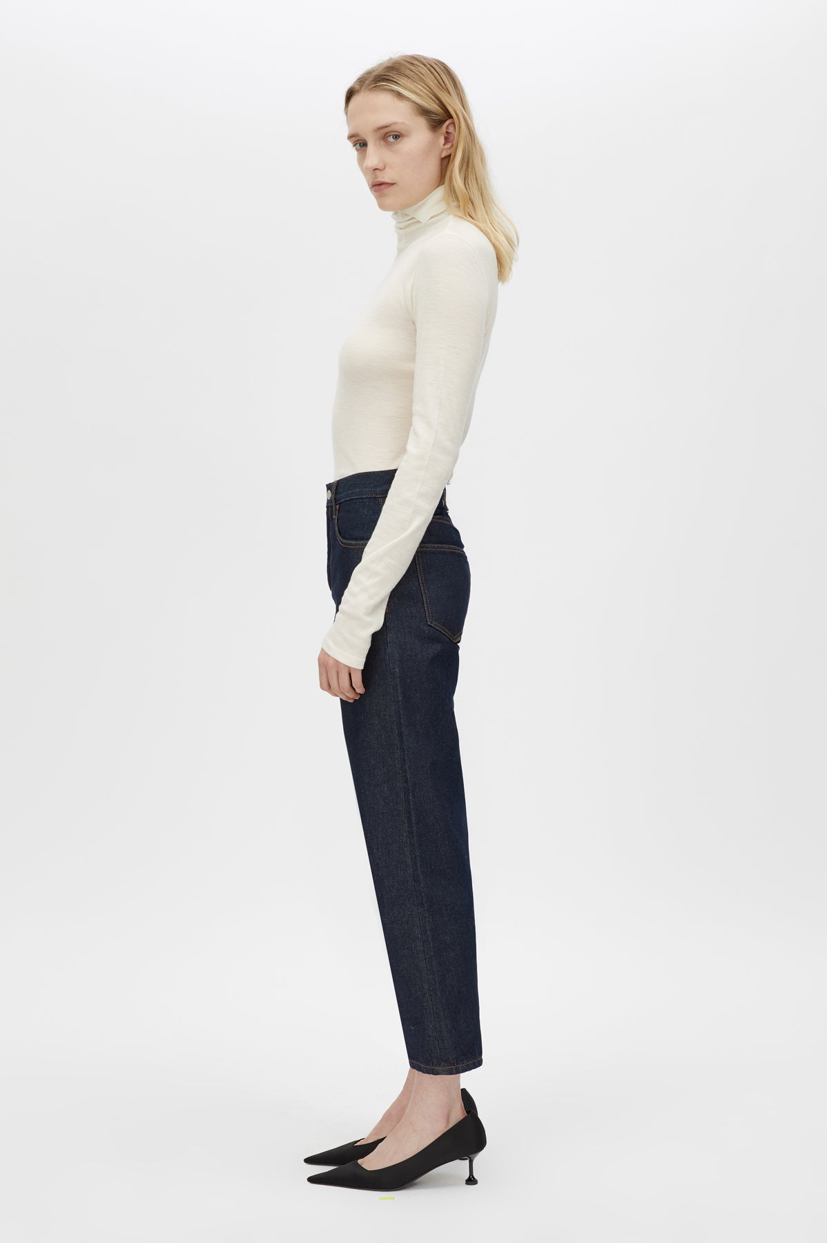 Barre High Neck Top - CAMILLA AND MARC Barre turtleneck long sleeve top in soft white