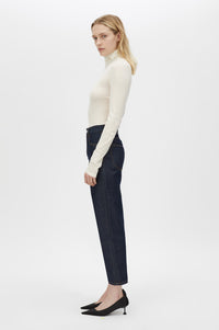 Barre High Neck Top - CAMILLA AND MARC Barre turtleneck long sleeve top in soft white