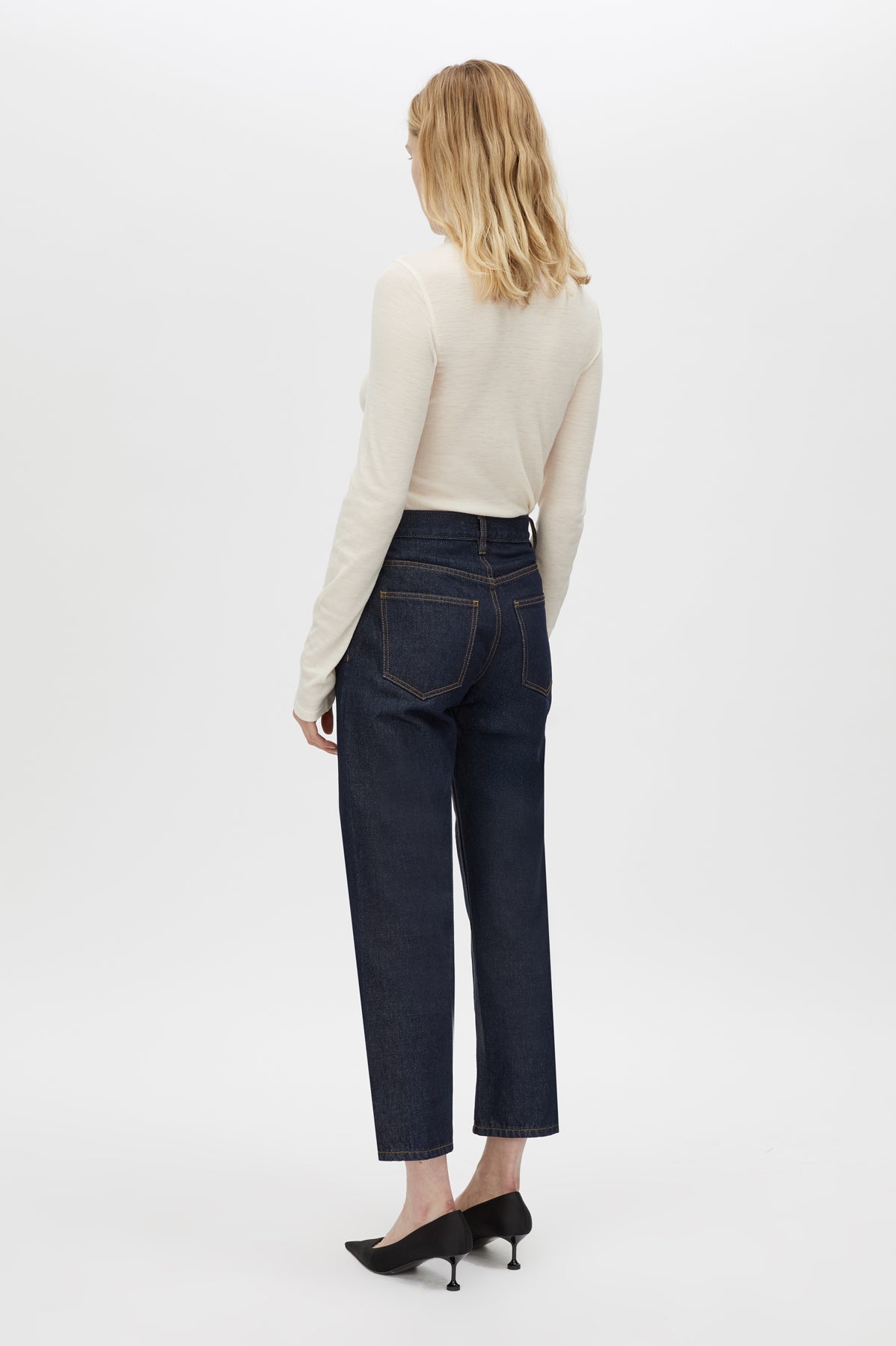 Barre High Neck Top - CAMILLA AND MARC Barre turtleneck long sleeve top in soft white