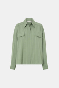 Alberto Shirt - CAMILLA AND MARC Alberto cocoon sleeve shirt in green