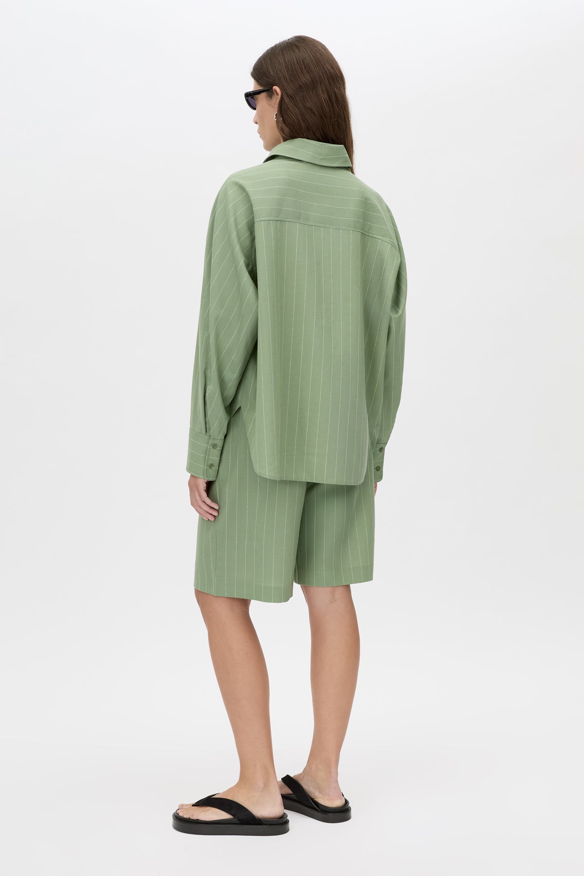 Alberto Shirt - CAMILLA AND MARC Alberto cocoon sleeve shirt in green