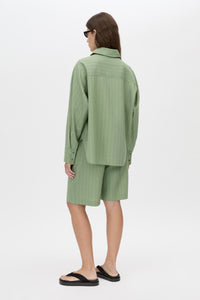Alberto Shirt - CAMILLA AND MARC Alberto cocoon sleeve shirt in green