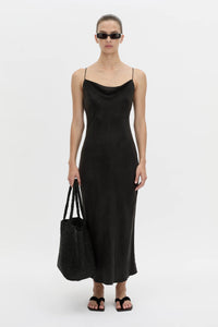 Allegro Satin Bias Midi Dress