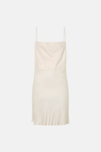 Ghost view CAMILLA AND MARC Allegro Satin Bias Mini Dress in cream with a 90s‑inspired bias cut.