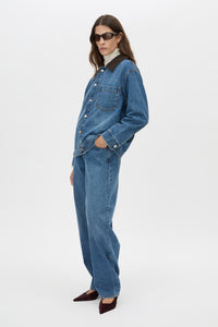 Tatum Denim Jean - CAMILLA AND MARC Tatum barrel leg low-rise denim jean in classic blue