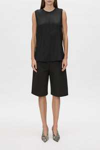 Arion Shell Top - CAMILLA AND MARC Arion satin shell top in black
