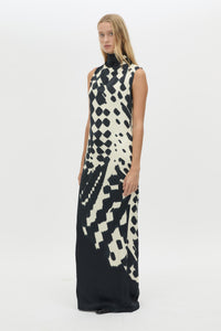 Asper Maxi Dress - CAMILLA AND MARC Asper sleeveless column maxi dress in navy print