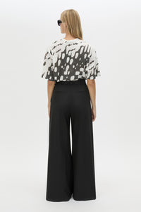 Back view CAMILLA AND MARC Asper Print Tee in Soft White with oversized short‑sleeve silhouette and printed artwork. 