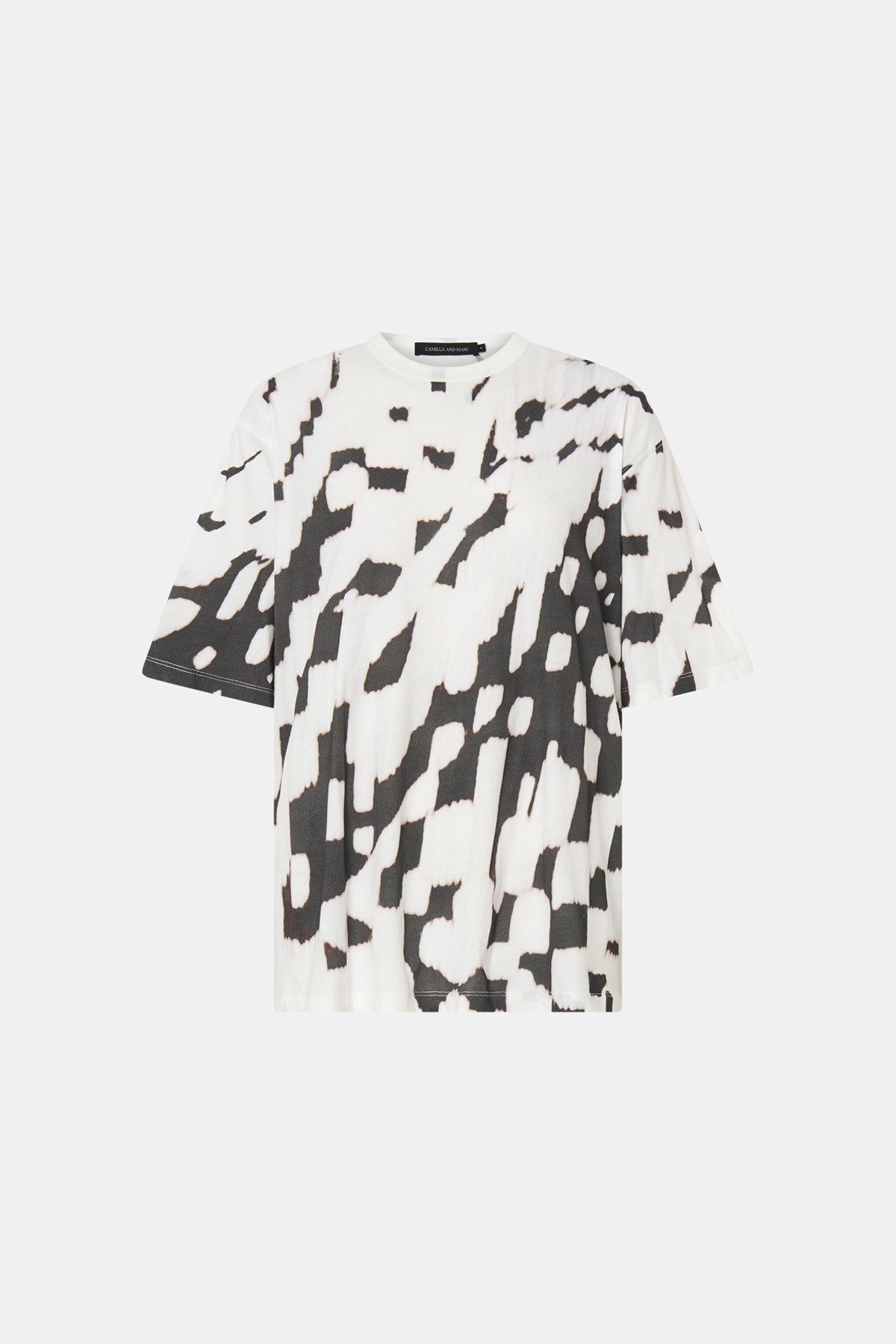 Ghost view CAMILLA AND MARC Asper Print Tee in Soft White with oversized short‑sleeve silhouette and printed artwork. 