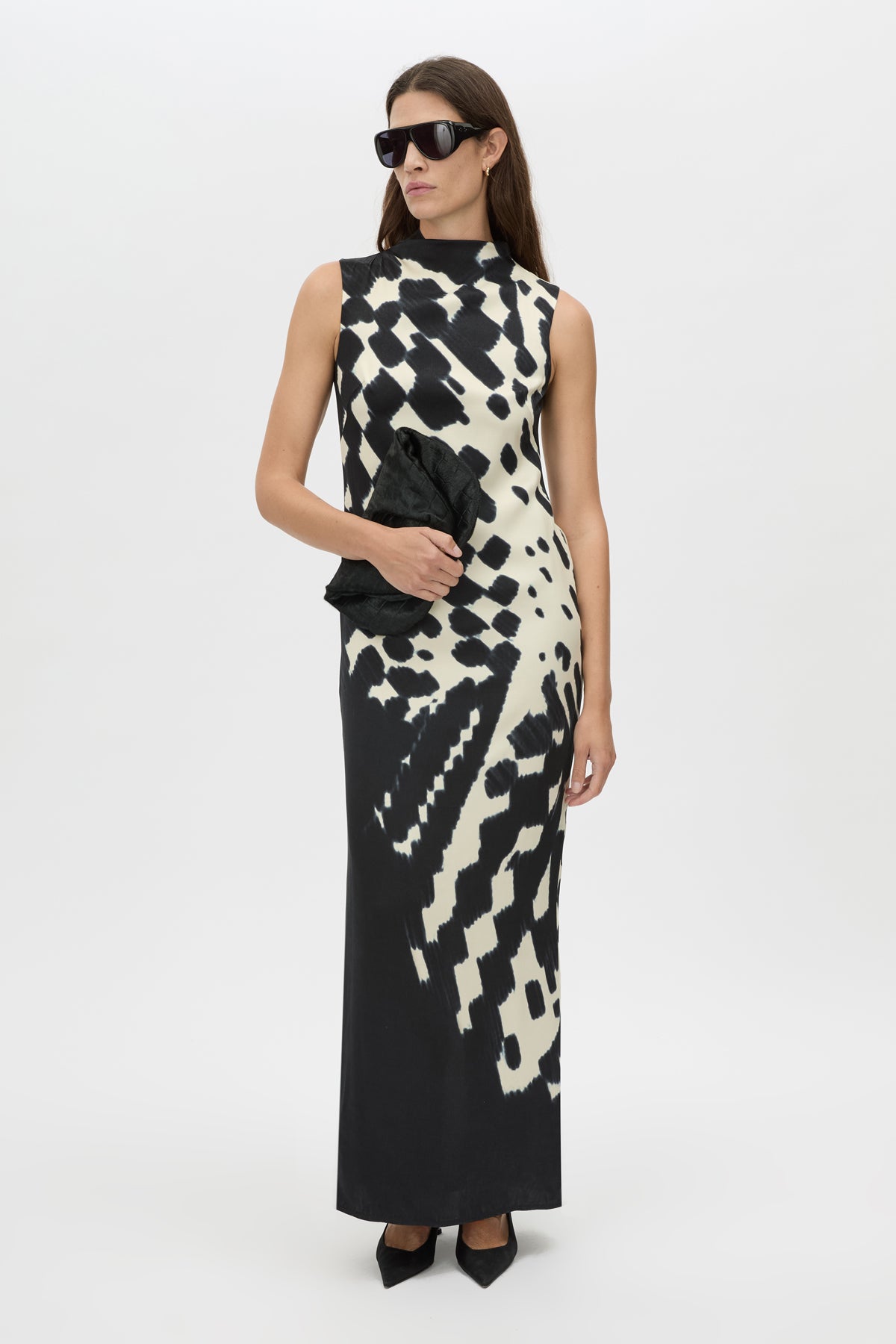 Asper Maxi Dress - CAMILLA AND MARC Asper sleeveless column maxi dress in navy print
