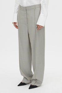 Cropped view CAMILLA AND MARC Aspira Pant in Dusty Blue with a wide‑leg tailored silhouette.