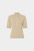 Aubrey Elbow Sleeve Rib Top