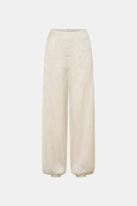 Ghost view CAMILLA AND MARC Avis Pant in cream with wide-leg balloon design.