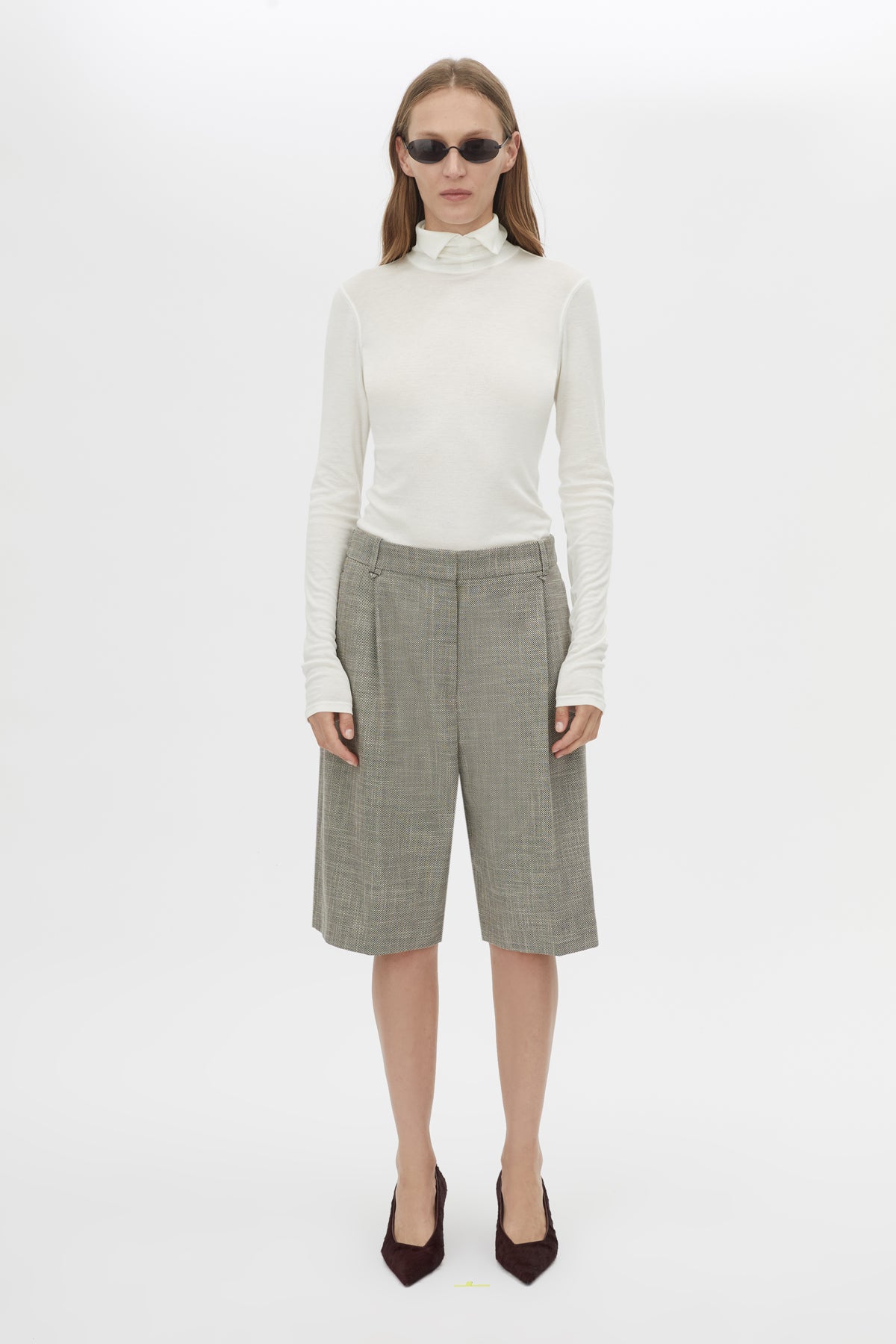 Barre High Neck Top - CAMILLA AND MARC Barre turtleneck long sleeve top in soft white