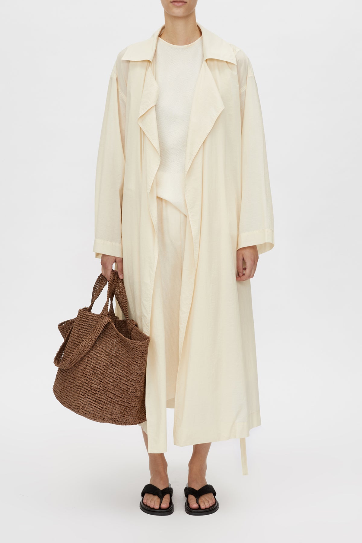 Bernini Sheer Trench - CAMILLA AND MARC Bernini white light-weight relaxed trench coat