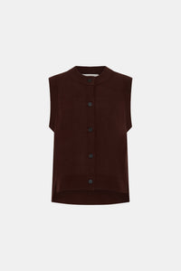 Cardinal Sleeveless Cardigan