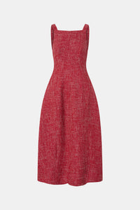 Carmine Scoop Back Midi Dress
