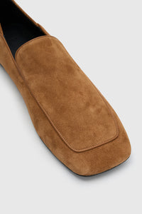 Carolyn Loafer - CAMILLA AND MARC Carolyn square toe slip-on loafer in tan Italian leather