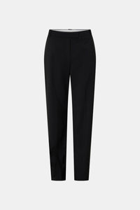 Ghost view CAMILLA AND MARC Chiaro Slim-Fit Pant in black with low‑waisted, tailored waistband.
