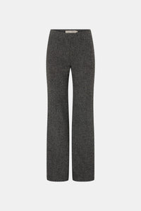 Ghost view CAMILLA AND MARC Cinder High Waisted Pant in charcoal grey with slim leg design.