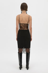 Cora Lace Trim Pencil Skirt