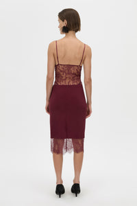 Cora Lace Trim Pencil Skirt