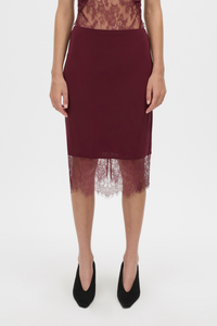 Cora Lace Trim Pencil Skirt