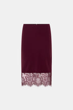 Cora Lace Trim Pencil Skirt