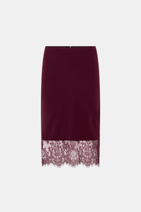 Cora Lace Trim Pencil Skirt