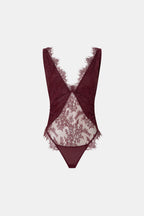 Cora V Neck Lace Bodysuit