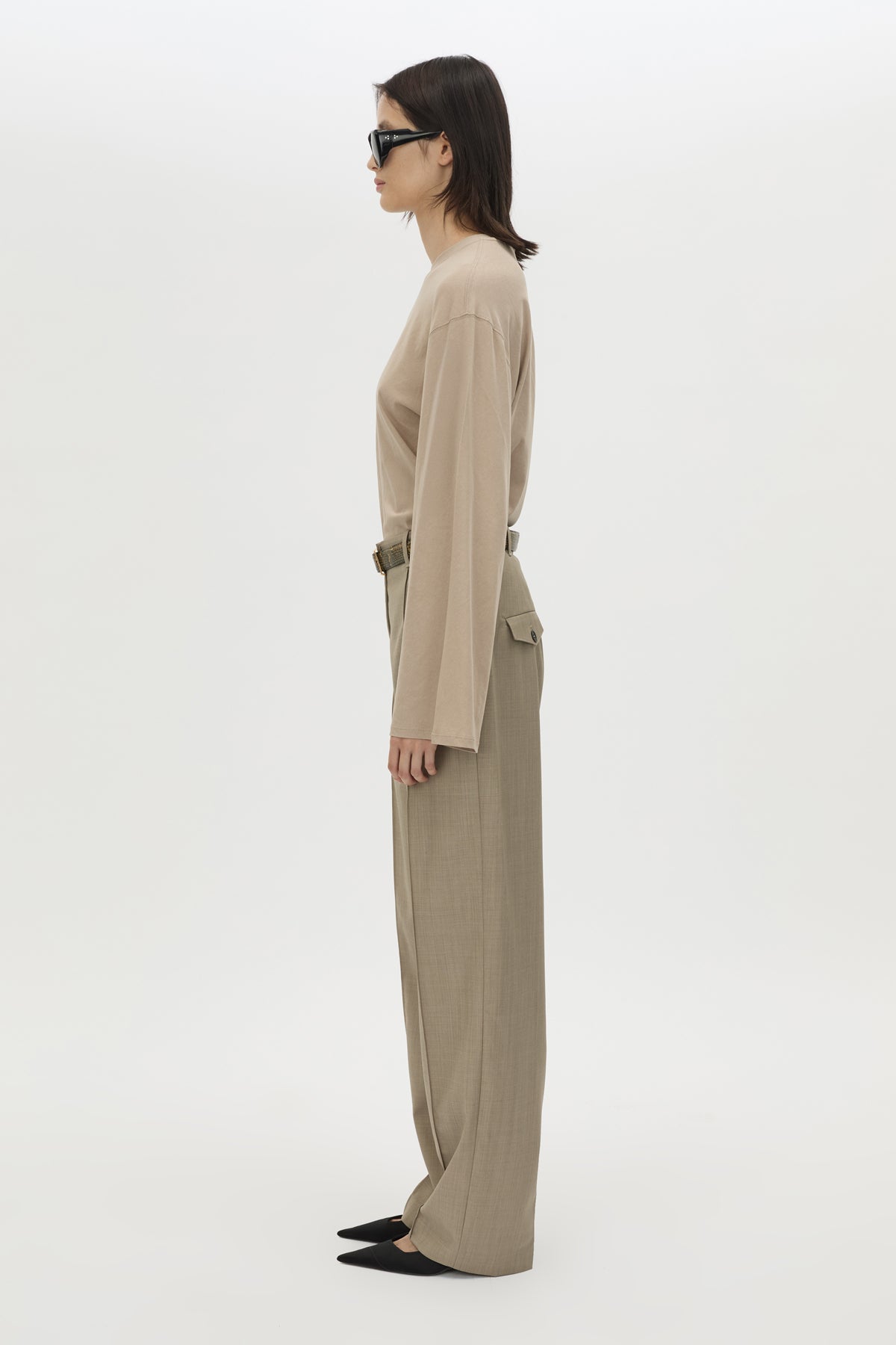 Dakota Long Sleeve Top - CAMILLA AND MARC Dakota long sleeve relaxed top in taupe