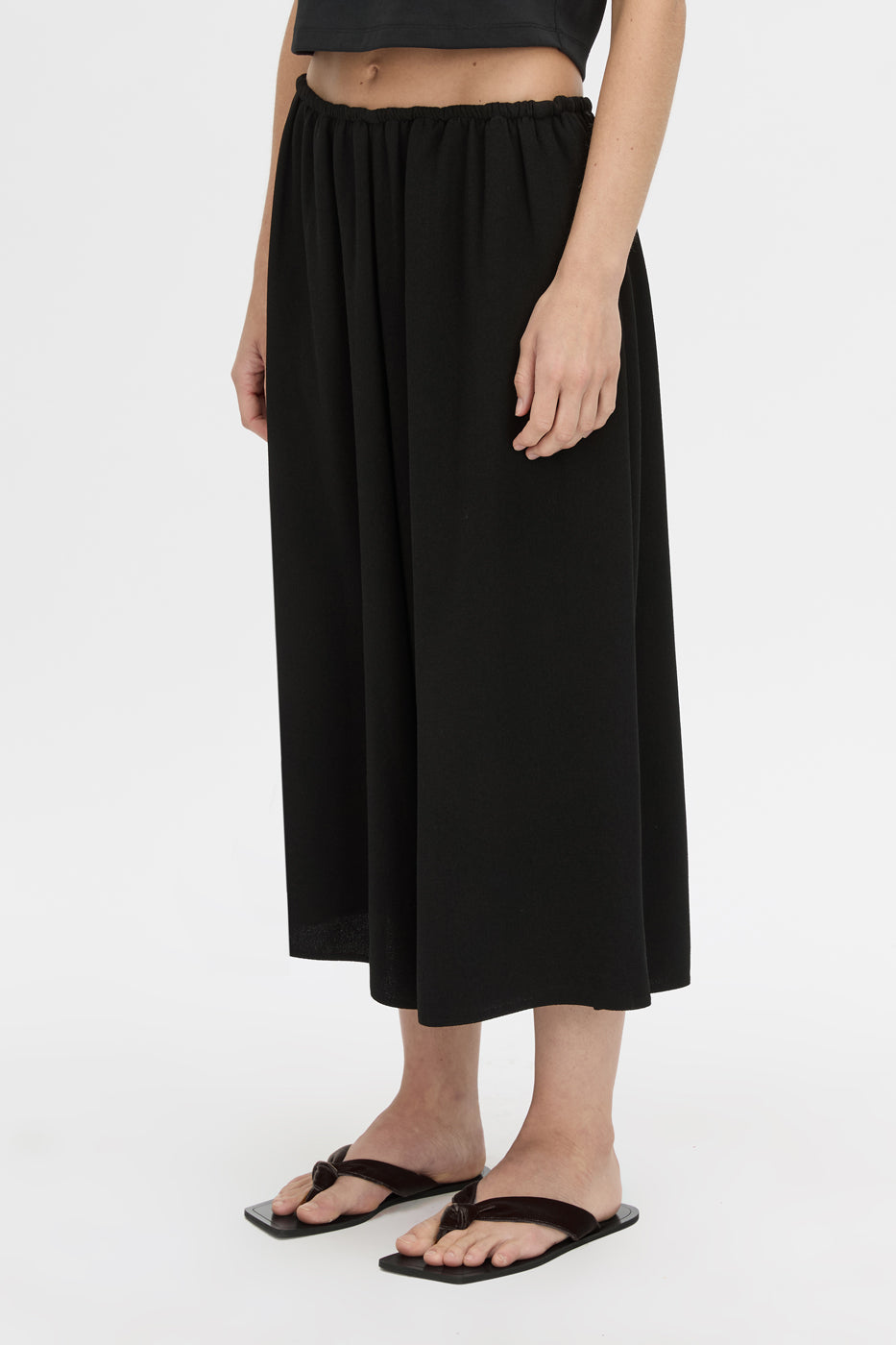 Cropped view CAMILLA AND MARC Darien culotte in black.