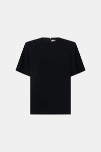 Ghost view CAMILLA AND MARC Darien short sleeve top in black.
