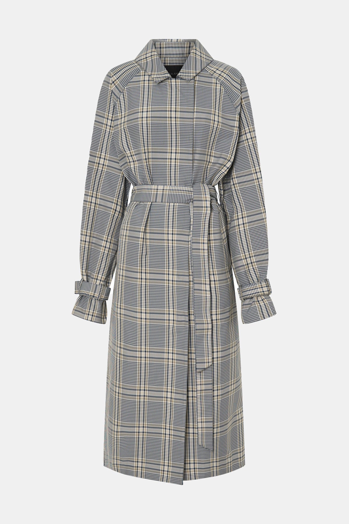 Delta Plaid Trench