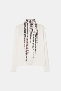 Ghost view CAMILLA AND MARC Edison Top in Edison Print with bespoke print and full long sleeves.