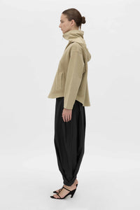 Styled view CAMILLA AND MARC Eira hooded pullover in oyster.