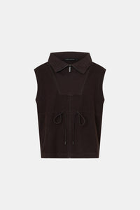 Ghost view CAMILLA AND MARC Eira sleeveless vest in hickory.