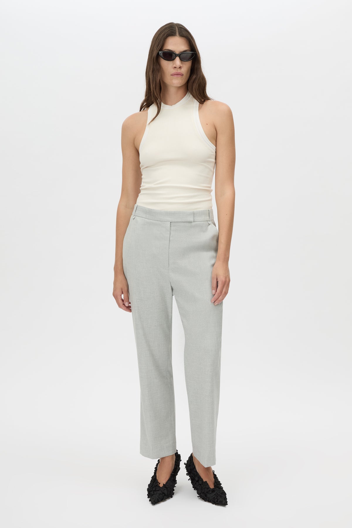 Eldh Pant - CAMILLA AND MARC Eldh tailored slim crop pant in grey marle