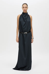 Elowyn Halter Maxi Dress - CAMILLA AND MARC Elowyn low-back halter neck sleeveless maxi dress in french navy