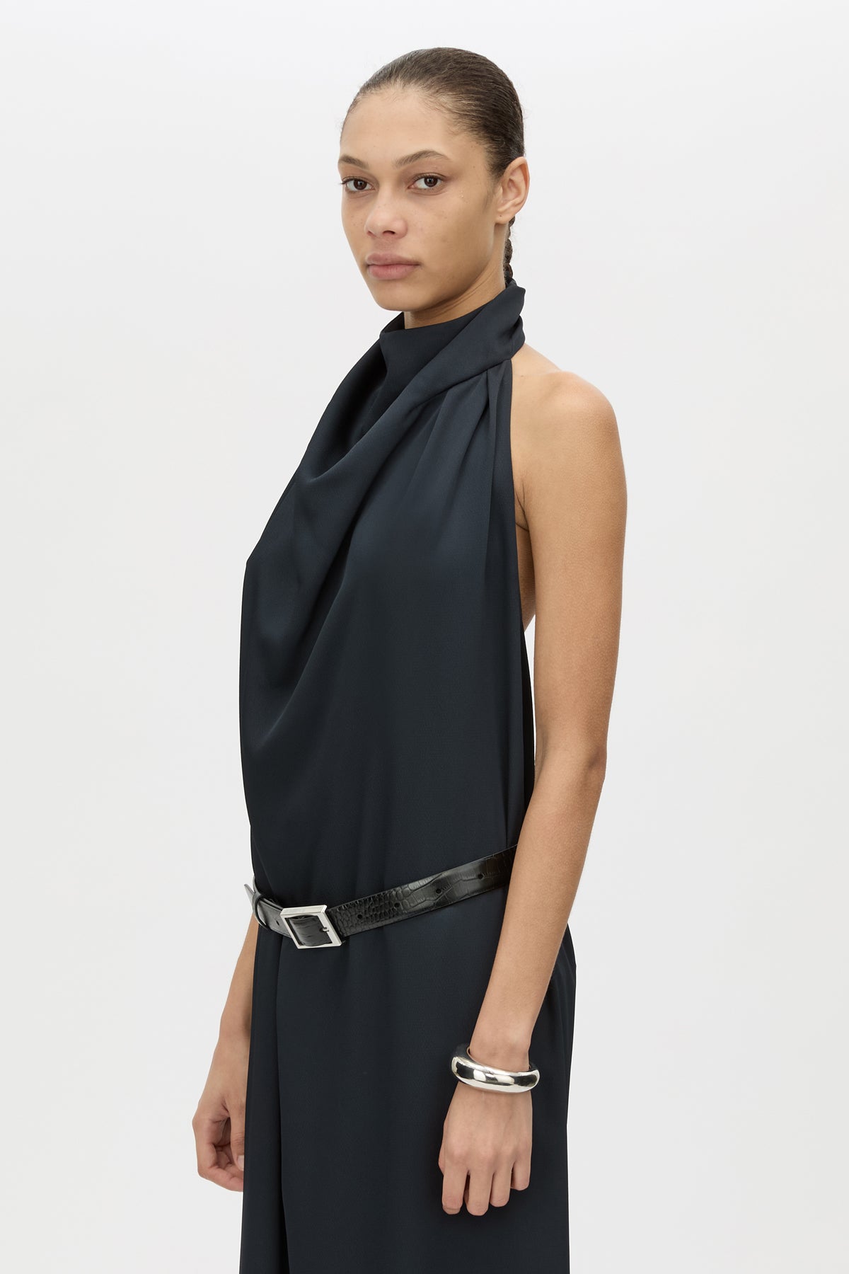 Elowyn Halter Maxi Dress - CAMILLA AND MARC Elowyn low-back halter neck sleeveless maxi dress in french navy